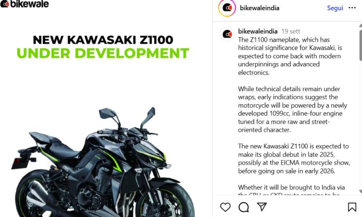 Moto Giappone Kawasaki Z1100