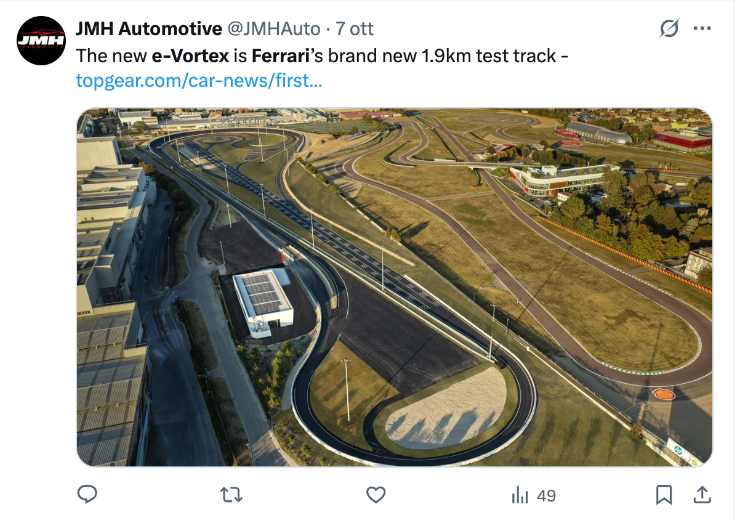 nuovo circuito Ferrari Fiorano