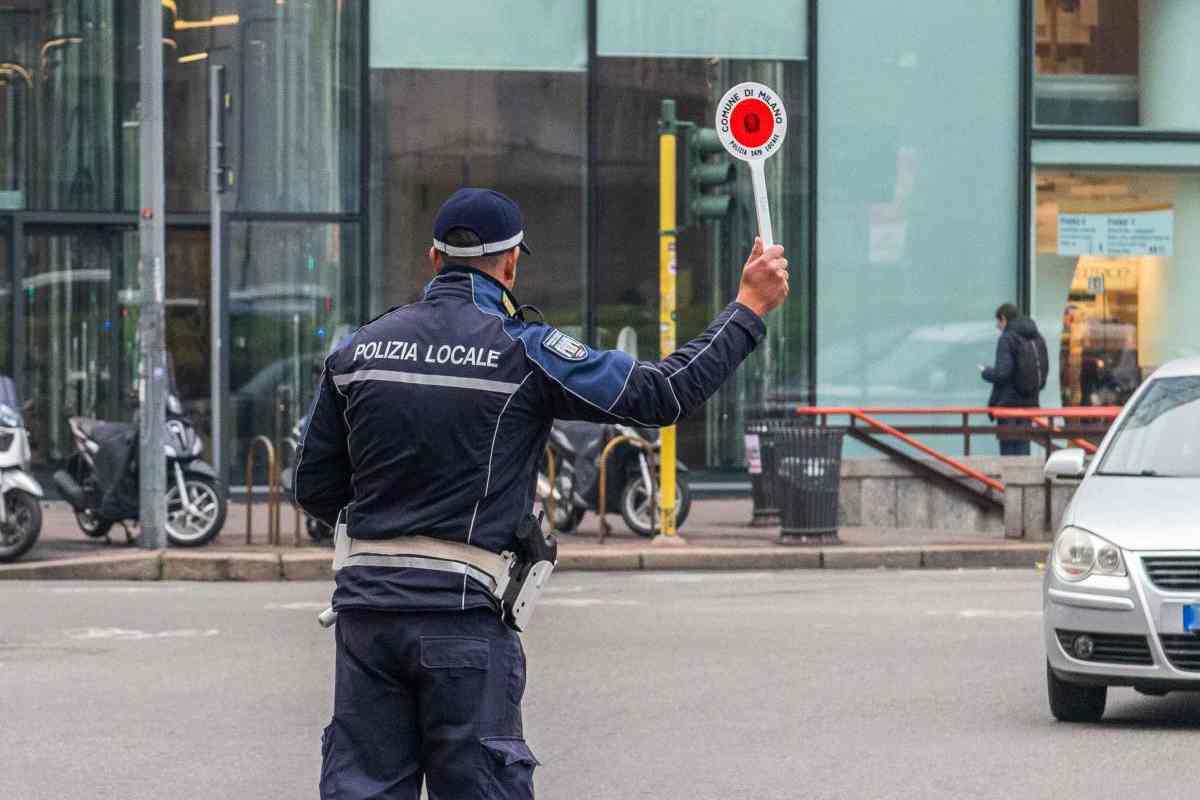 polizia blocco